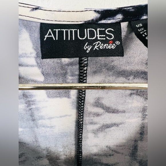 Attitudes by Renée Maxi Dress – L Black/Grey/White - Picture 4 of 15